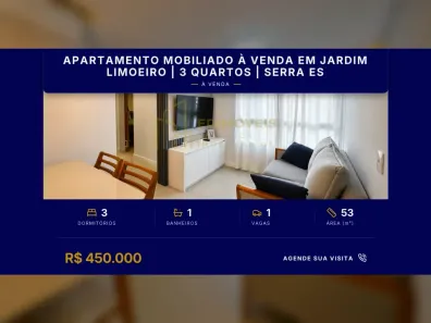 Apartamento com 3 Quartos à venda, 53m² no Jardim Limoeiro, Serra