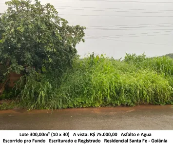 Lote/Terreno à venda, 300m² no Residencial Santa Fé I, Goiânia