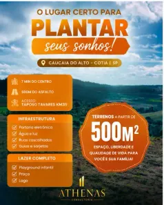 Lote/Terreno à venda, 500m² no Esmeralda Park (Caucaia do Alto), Cotia