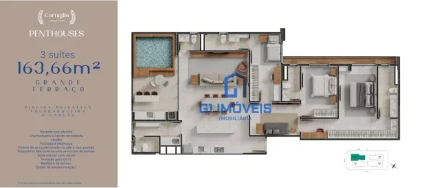 Apartamento com 3 Quartos à venda, 163m² no Setor Bueno, Goiânia