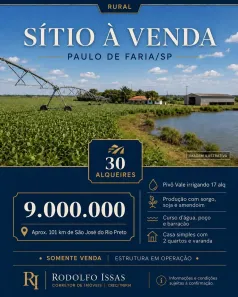 Fazenda/Sítio com 1 Quarto à venda, 726000m² no , Paulo de Faria