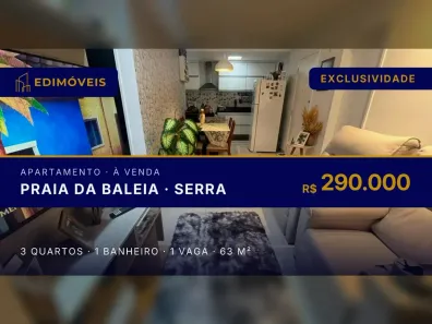 Apartamento com 3 Quartos à venda, 63m² no Praia da Baleia, Serra