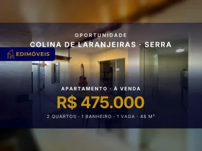 Apartamento com 2 Quartos à venda, 48m² no Colina de Laranjeiras, Serra