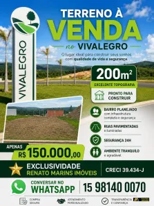 Lote/Terreno à venda, 200m² no Vivalegro, Votorantim