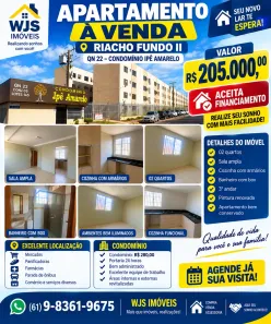 Apartamento com 2 Quartos à venda, 50m² no Riacho Fundo II, Brasília