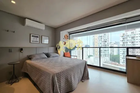 Flat com 1 Quarto para alugar, 30m² no Indianópolis, São Paulo