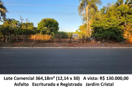 Lote/Terreno à venda, 364m² no Jardim Cristal, Aparecida de Goiânia
