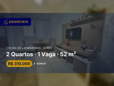 Apartamento com 2 Quartos à venda, 52m² no Colina de Laranjeiras, Serra