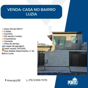 Casa com 3 Quartos à venda, 210m² no Luzia, Aracaju