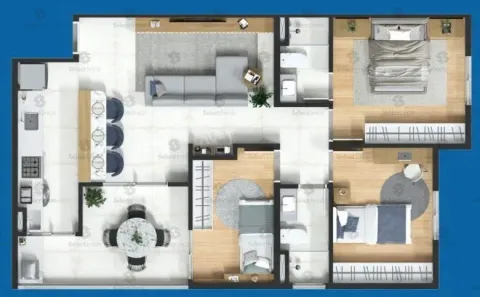 Apartamento com 3 Quartos à venda, 70m² no Baeta Neves, São Bernardo do Campo
