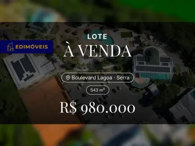 Lote/Terreno à venda, 543m² no Boulevard Lagoa, Serra