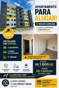 Apartamento com 2 Quartos para alugar, 40m² no Da Paz, Manaus