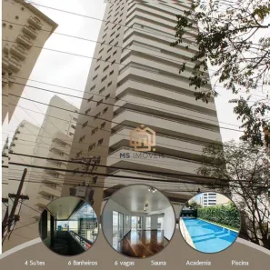 Apartamento com 4 Quartos para venda ou aluguel, 265m² no Paraíso, São Paulo