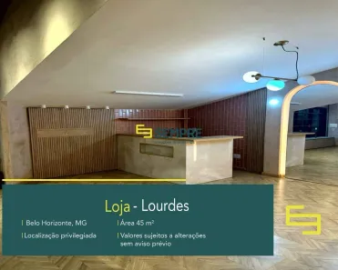 Ponto Comercial à venda, 45m² no Lourdes, Belo Horizonte