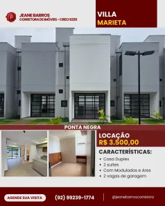 Apartamento com 2 Quartos para alugar, 47m² no Ponta Negra, Manaus