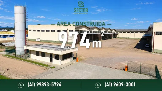 Galpão/Depósito/Armazém para alugar, 974m² no Guatupê, São José dos Pinhais