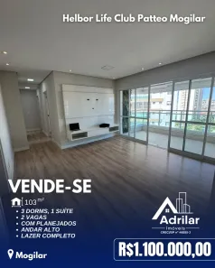 Apartamento com 3 Quartos à venda, 103m² no Vila Mogilar, Mogi das Cruzes