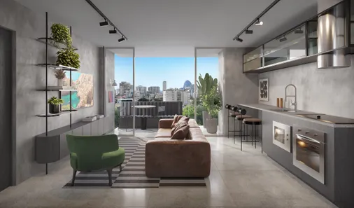 Apartamento com 1 Quarto à venda, 38m² no Humaitá, Rio de Janeiro
