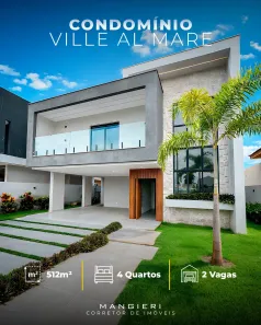 Casa de Condomínio com 4 Quartos à venda, 348m² no Luar da Barra, Barra dos Coqueiros