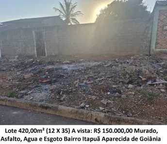 Lote/Terreno à venda, 420m² no Itapoã, Aparecida de Goiânia