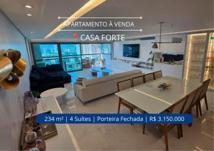 Apartamento com 4 Quartos à venda, 234m² no Monteiro, Recife