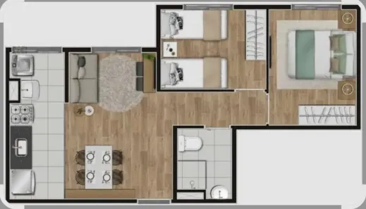 Apartamento com 2 Quartos para alugar, 42m² no Água Branca, São Paulo