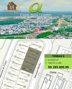 Lote/Terreno à venda, 279m² no Cidade Alpha, Eusébio