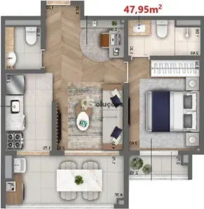 Apartamento com 1 Quarto à venda, 47m² no Vila Mariana, São Paulo