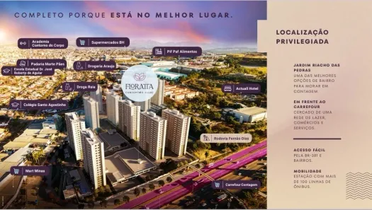 Apartamento com 2 Quartos à venda, 54m² no Jardim Riacho das Pedras, Contagem