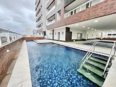 Apartamento com 2 Quartos para alugar, 83m² no Guilhermina, Praia Grande
