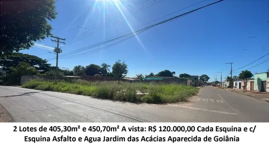 Lote/Terreno à venda, 405m² no Jardim das Acácias, Aparecida de Goiânia