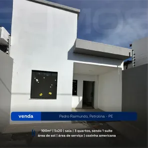 Casa com 3 Quartos à venda, 100m² no Pedro Raimundo, Petrolina