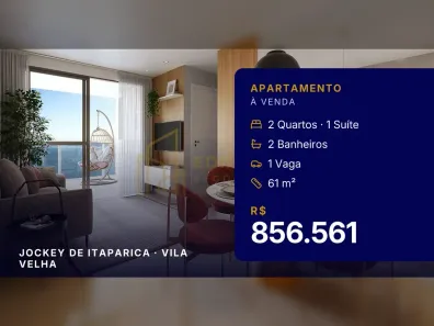 Apartamento com 2 Quartos à venda, 61m² no Jockey de Itaparica, Vila Velha