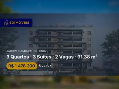 Apartamento com 3 Quartos à venda, 91m² no Jardim Camburi, Vitória