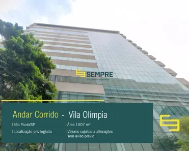 Sala Comercial para alugar, 1508m² no Vila Olímpia, São Paulo