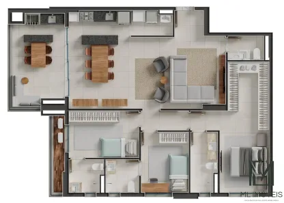 Apartamento com 3 Quartos à venda, 134m² no Setor Bueno, Goiânia