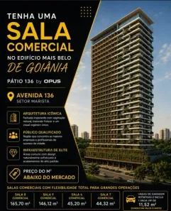 Sala Comercial à venda, 44m² no Setor Marista, Goiânia