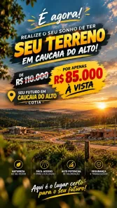 Lote/Terreno à venda, 500m² no Tijuco Preto(Caucaia do Alto), Cotia