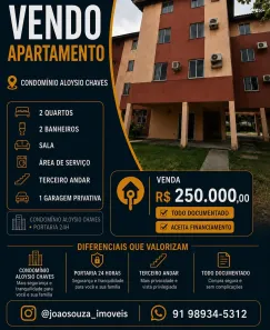 Apartamento com 2 Quartos à venda, 55m² no Condor, Belém