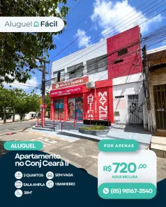 Apartamento com 2 Quartos para alugar, 38m² no Conjunto Ceará II, Fortaleza