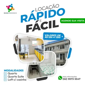 Flat com 1 Quarto para alugar, 16m² no Setor Sol Nascente, Goiânia