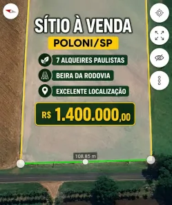 Fazenda/Sítio à venda, 169400m² no Área Rural de Poloni, Poloni