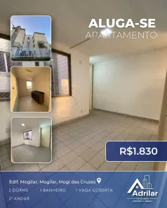 Apartamento com 2 Quartos para alugar, 48m² no Vila Mogilar, Mogi das Cruzes
