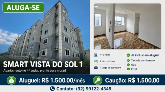 Apartamento com 2 Quartos para alugar, 41m² no Lírio do Vale, Manaus