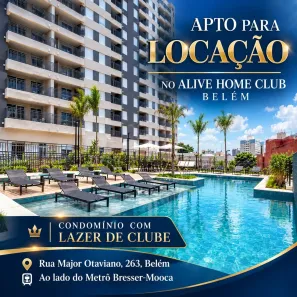 Apartamento com 1 Quarto para alugar, 30m² no Belenzinho, São Paulo