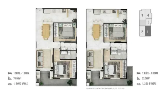 Apartamento com 2 Quartos à venda, 71m² no Guilhermina, Praia Grande