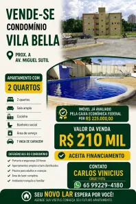 Apartamento com 2 Quartos à venda, 51m² no Despraiado, Cuiabá