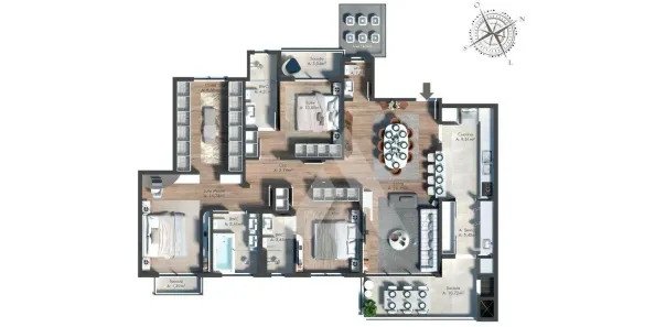 Apartamento com 4 Quartos à venda, 148m² no Governador Portela, Miguel Pereira