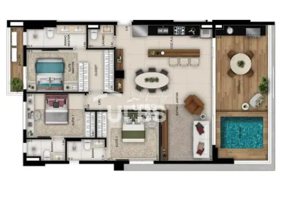 Apartamento com 3 Quartos à venda, 139m² no Setor Marista, Goiânia