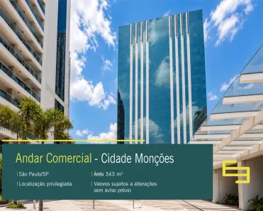 Imóvel Comercial para alugar, 344m² no Cidade Monções, São Paulo